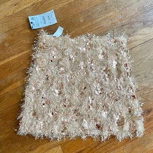 Zara Champagne Sequin Skirt